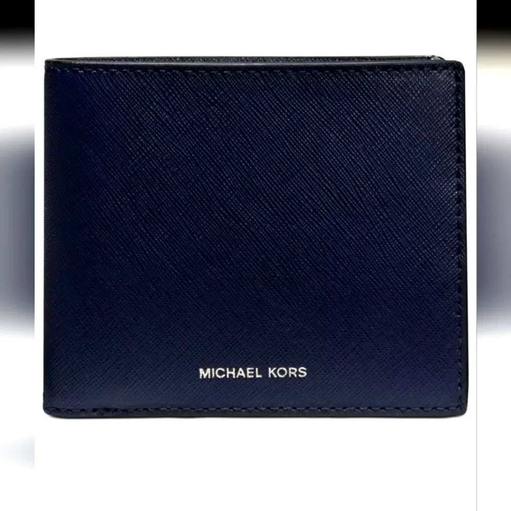 🎄🎁ALERT Michael Kors Men's Black Jet Set Signature Andy Billfold Pocket
